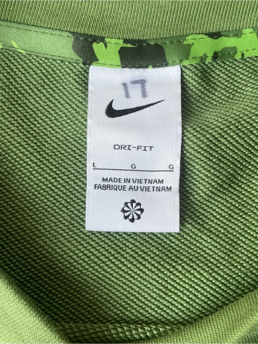 Purdue Boilermakers NCAA Nike Military Appreciation Sweatshirt Sz. L Green